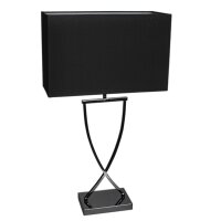 Nachttischlampe Metall Stoff E27 69 cm hoch Modern