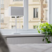 Beistelllampe Weiß 52 cm Stoff Metall E27...