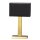Beistelllampe Metall Stoff 47 cm E27 eckig in Messing Schwarz