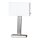 Tischlampe Stoff Metall E27 47 cm in Silber matt Wei&szlig;