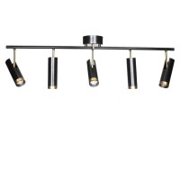 Deckenstrahler Schwarz Gold L: 110 cm 4-flammig GU10