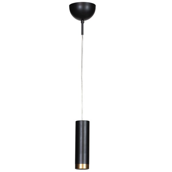 Hängelampe Metall B: 6 cm H: max. 120 cm Schwarz schmal GU10