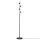 Stehlampe Wohnzimmer 160 cm Schwarz Weiß Metall Glas 4x G9
