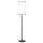 Stehlampe Stoff Metall E27 150 cm hoch Schwarz Weiß