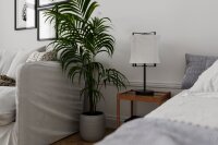 Tischleuchte Stoff Metall 50 cm Schwarz Weiß E27