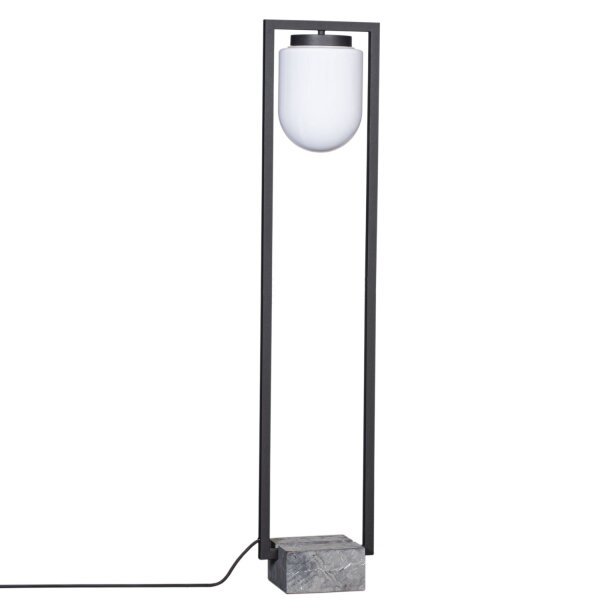 Stehlampe Terrasse 120 cm E27 IP44 Marmor Fuß mit Kabel