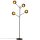 Stehlampe Metall Glas 175,5 cm hoch in Schwarz Gold G9