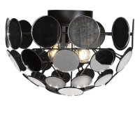 Deckenleuchte Spiegelglas Metall Ø 50 cm E27...