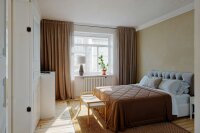 Nachttischlampe Stoff Keramik 74 cm hoch Braun Weiß...