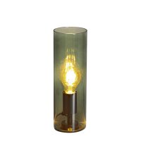 Tischlampe Glas Metall 30 cm hoch Grün E27 Zylinder