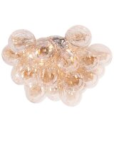 Deckenleuchte Rauchglas Metall 50 cm breit 6x G9 in...