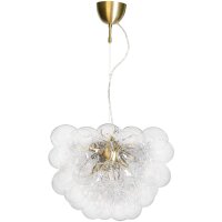 Hängelampe Glas Metall B: 50 cm H: max. 120 cm in Gold