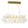 Pendelleuchte Glas Metall L: 80 cm H: max. 120 cm in Gold