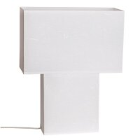 Tischleuchte Weiß Papier Metall 40 cm hoch 2x E27