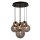 Pendelleuchte Metall Rauchglas B: 54 cm H: max. 120 cm