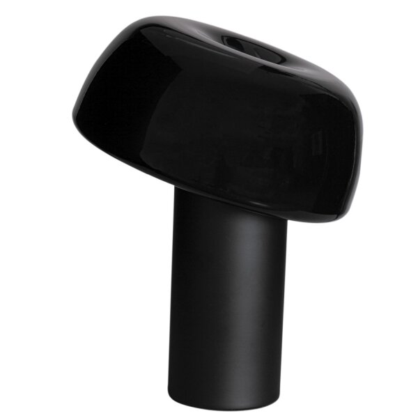 Tischleuchte Schwarz Metall H: 41 cm Kabelschalter kippbar