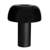 Tischleuchte Schwarz Metall H: 41 cm Kabelschalter kippbar