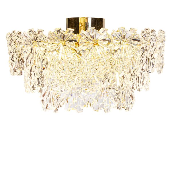 Deckenlampe Kristall 51,5 cm breit in Gold 3-flammig E14
