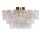 Deckenlampe Kristall 51,5 cm breit in Gold 3-flammig E14