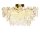 Deckenlampe Kristall 51,5 cm breit in Gold 3-flammig E14