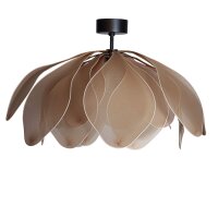 Deckenlampe Stoff Metall B: 80 cm biegsam in Natur E27