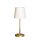 Nachttischlampe Metall Stoff 48,5 cm hoch E27 Gold Weiß