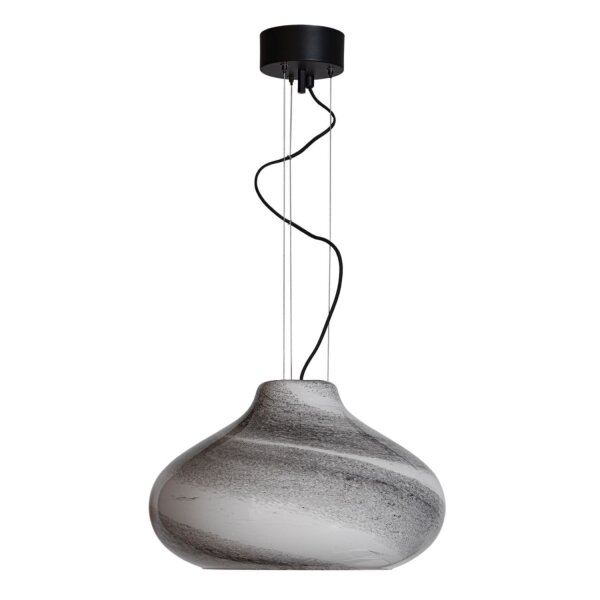 Hängeleuchte Glas Metall E27 44,5 cm breit marmoriert