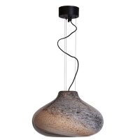 Hängelampe Glas B: 44,5 cm H: max. 140 cm E27 Braun...