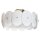 Deckenlampe Metall Glas E27 D: 53 cm in Messing Weiß rund