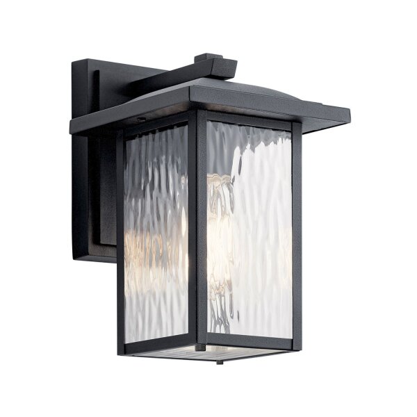 Wandleuchte außen Aluminium Glas E27 IP44 25,8 cm hoch