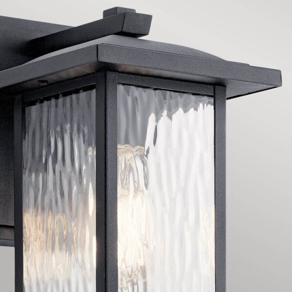 Wandleuchte außen Aluminium Glas E27 IP44 25,8 cm hoch