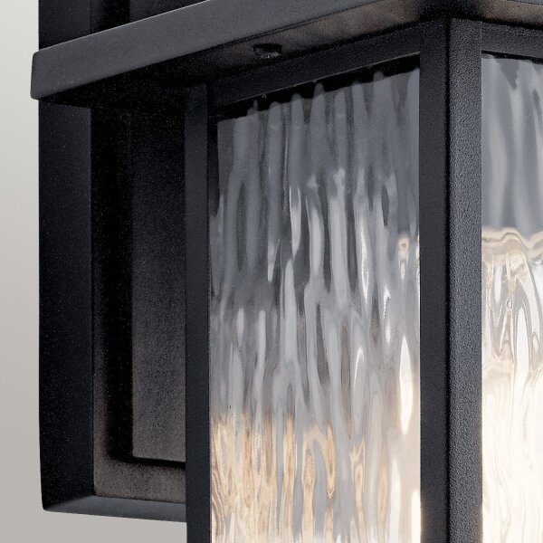 Wandleuchte außen Aluminium Glas E27 IP44 25,8 cm hoch