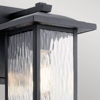 Wandleuchte außen Aluminium Glas E27 IP44 25,8 cm hoch