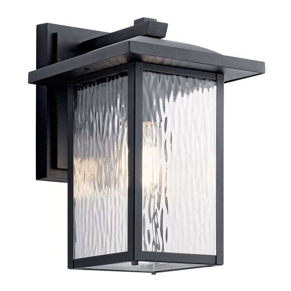 Wandlaterne außen Aluminium Glas E27 IP44 34,2 cm hoch