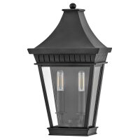 Wandlampe außen Schwarz E14 IP44 H: 39,4 cm...
