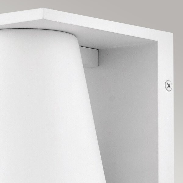 Wandlampe außen Weiß LED GU10 IP44 15,4 cm hoch klein