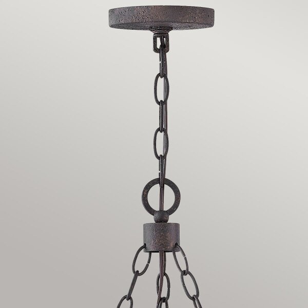Kronleuchter außen Ø 61 cm IP44 E14 Metall Glas Ring