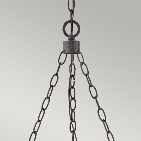 Kronleuchter außen Ø 61 cm IP44 E14 Metall Glas Ring
