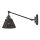 Wandleuchte Metall Rattan E27 verstellbar Schwarz vielseitig