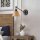 Wandlampe Rattan Metall Gelenkarm schwenkbar E27 zum Lesen