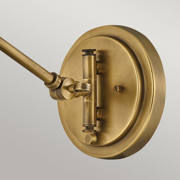 Verstellbare Wandleuchte Rattan Metall E27 Gelenkarm