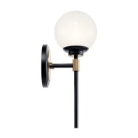Badezimmerlampe IP44 LED G9 34,8 cm hoch Metall Glas