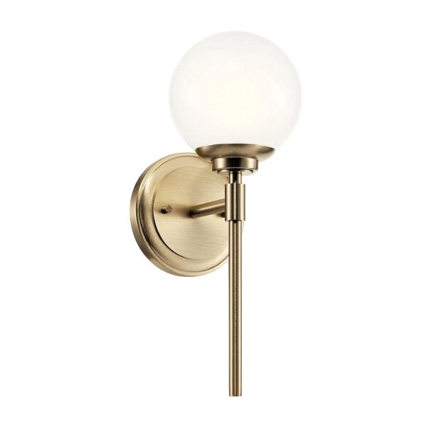 Wandleuchte Bad Kugelschirm H: 34,8 cm mit LED G9 3000K