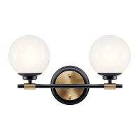 Badezimmerleuchte LED G9 Glas Metall IP44 B:37,3 cm Kugel
