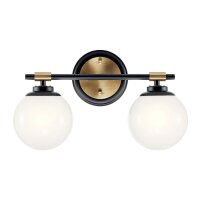 Badezimmerleuchte LED G9 Glas Metall IP44 B:37,3 cm Kugel