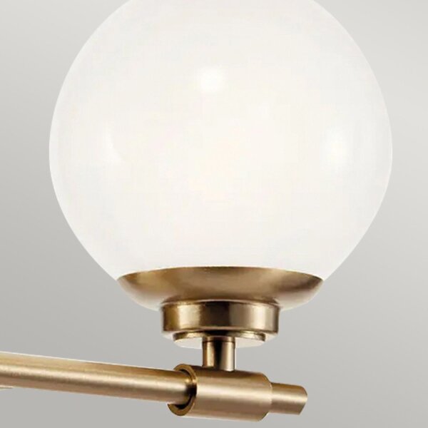Badleuchte Wand mit 2x G9 LED 37,3 cm breit IP44 Glas Metall