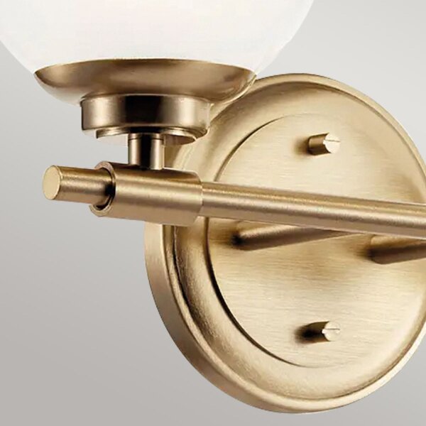 Badleuchte Wand mit 2x G9 LED 37,3 cm breit IP44 Glas Metall