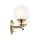 Badleuchte Wand mit 2x G9 LED 37,3 cm breit IP44 Glas Metall