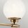 Badleuchte Wand mit 2x G9 LED 37,3 cm breit IP44 Glas Metall