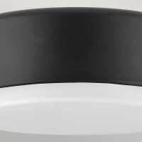 Deckenlampe rund Ø 30,5 cm Schwarz Weiß...